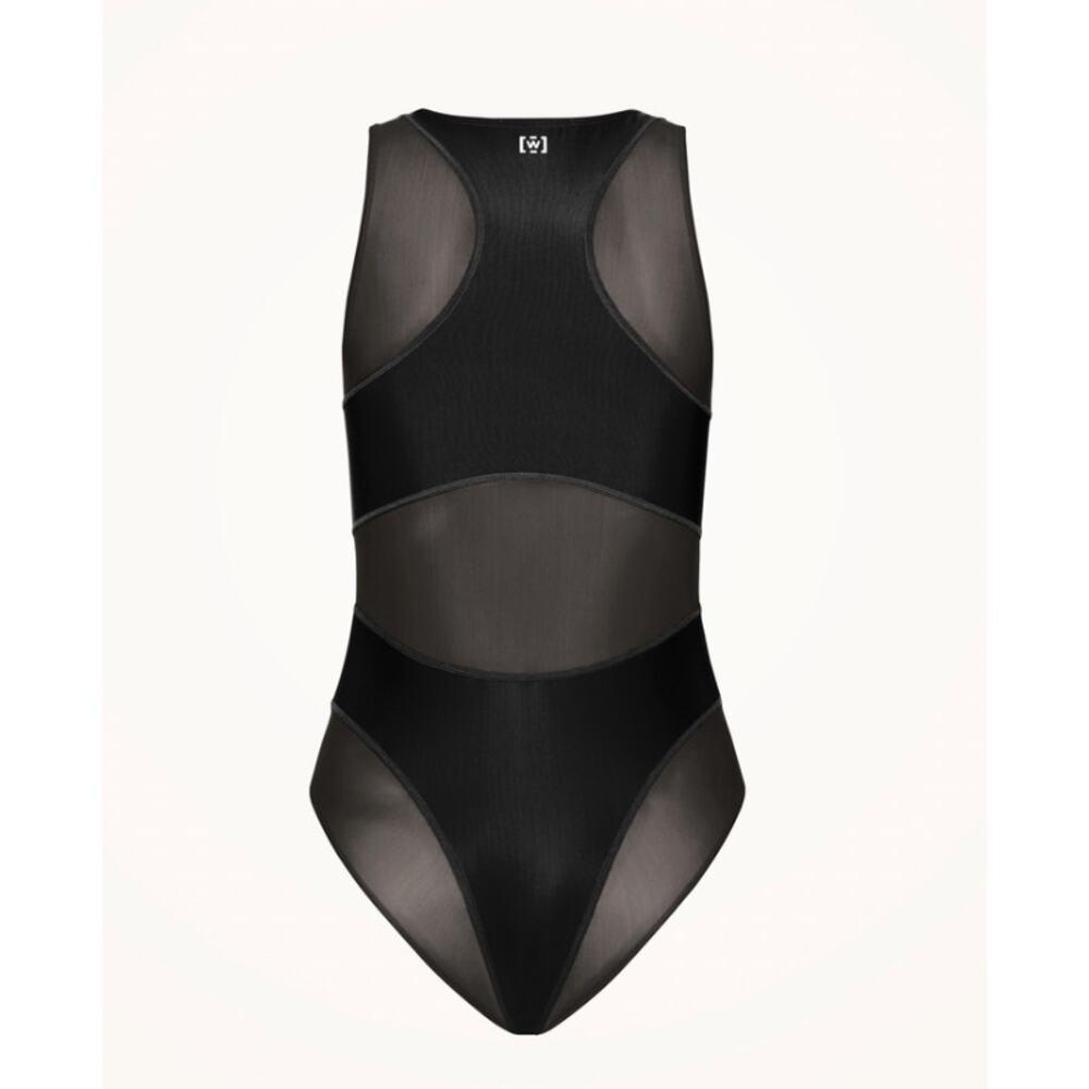 NWT Wolford Active Flow Bodysuit Quick Drying Gym Workout Performance Black XS - Picture 3 of 8